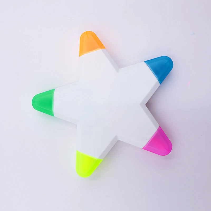 Star Shaped 5 Color Highlighters 1