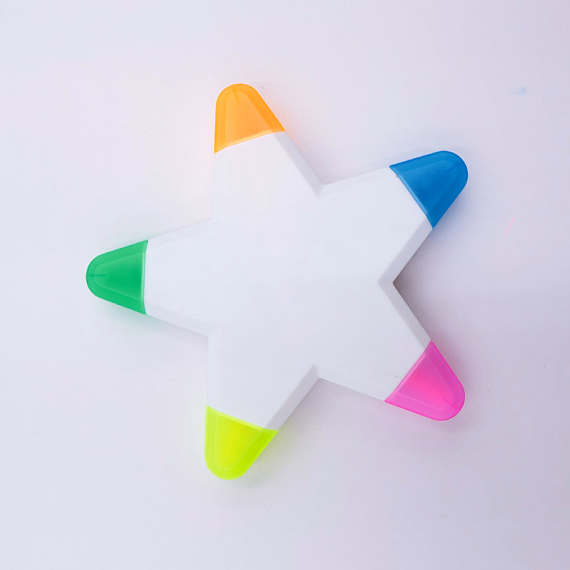 Star Shaped 5 Color Highlighters
