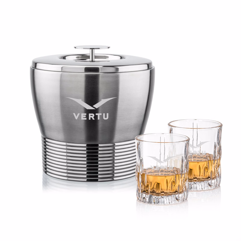 Genoa Ice Bucket & Newport On-the-Rocks Set
