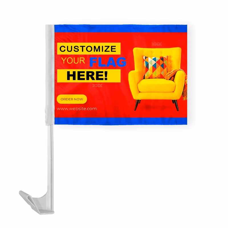 Custom Digital Car Flag - ePoly 12" x 16"
