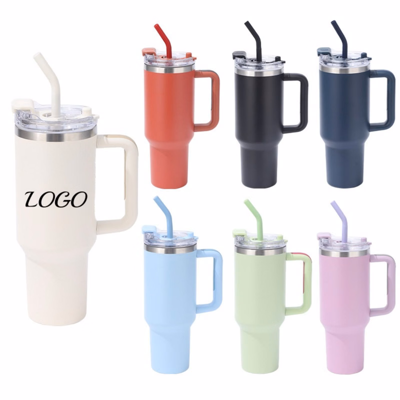 40 oz Stainless Steel Straw Cup
