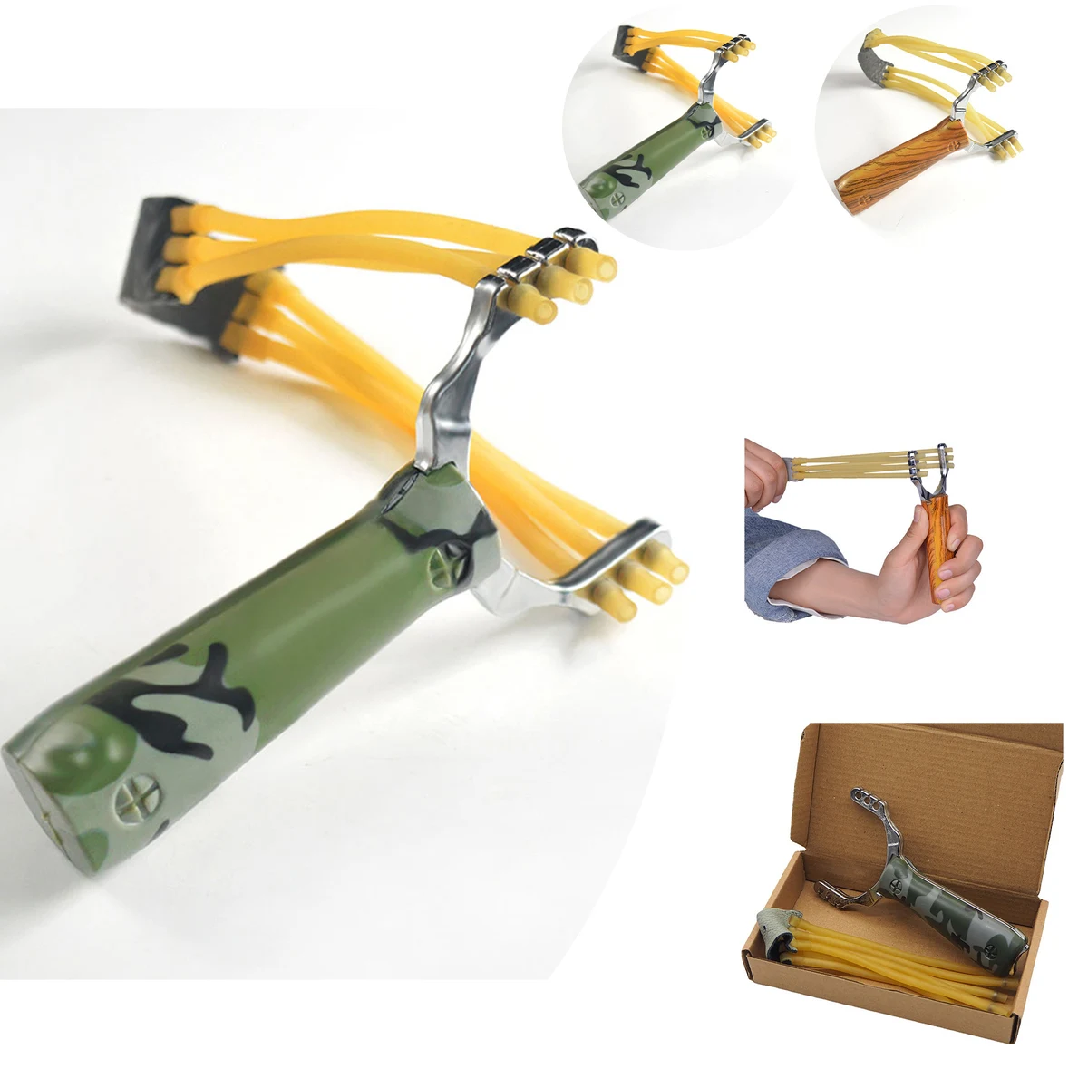 High Velocity Powerful Catapult Camouflage Slingshot 1