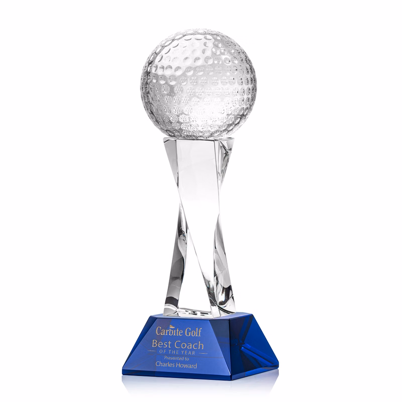 Golf Ball Award on Langport Base - Blue