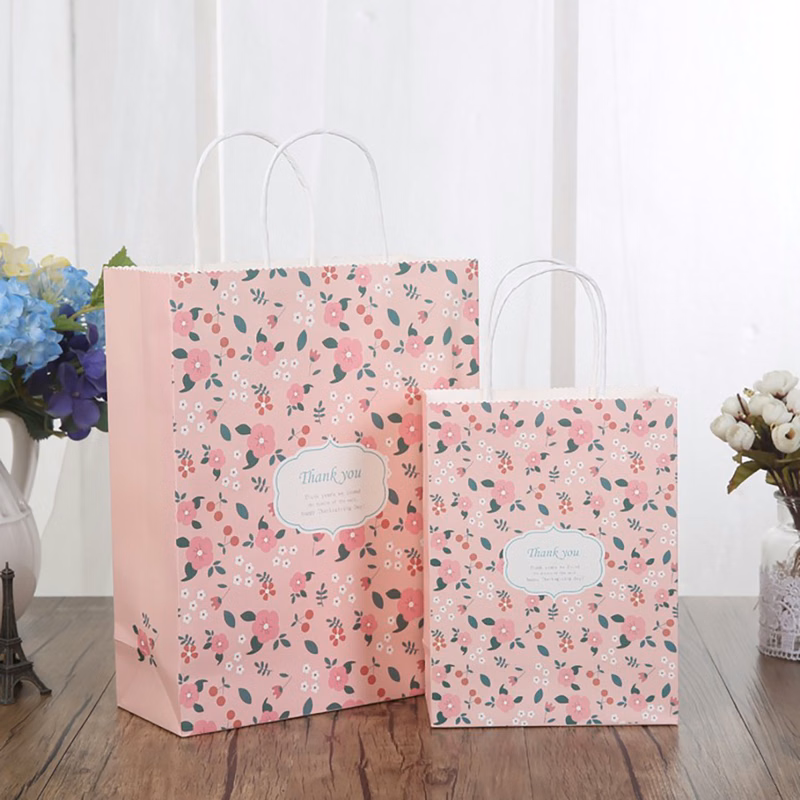150g Kraft Paper bag with full color imprint on all sides (5.25*8.25*3.25")