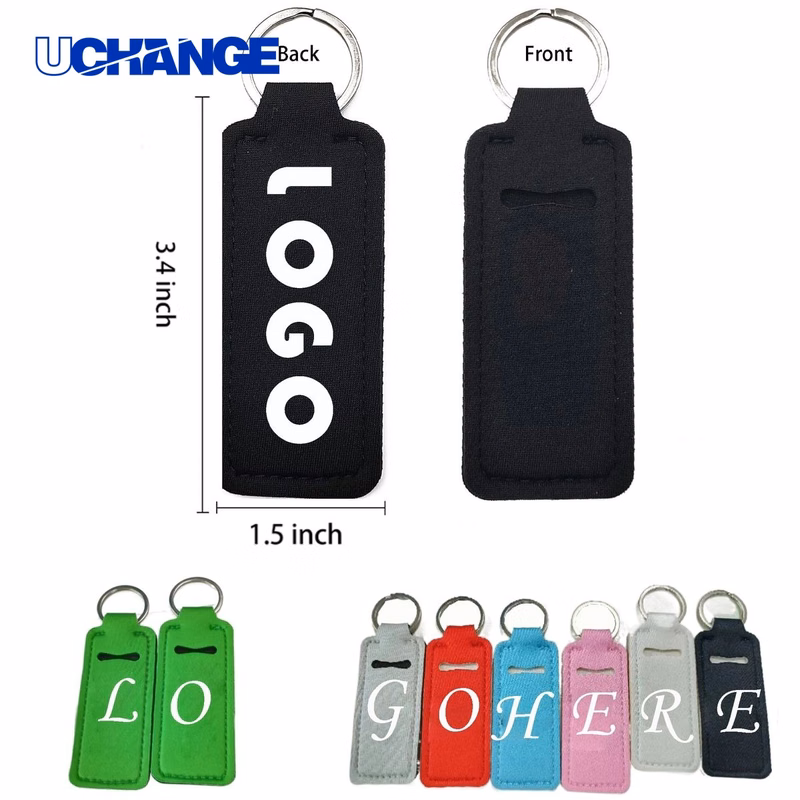 Beauty Lipstick Bag Keychain with Ring Organizer