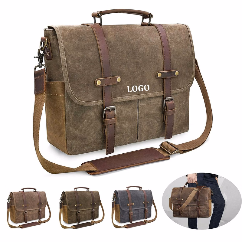 Waterproof Vintage Briefcase Shoulder Bag
