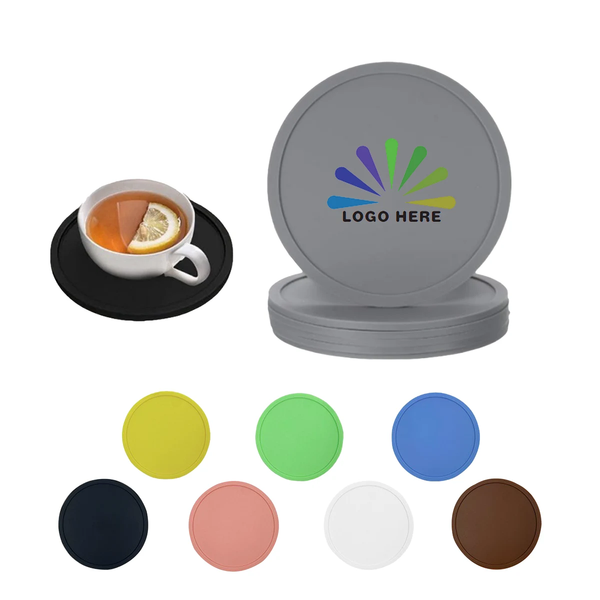 Solid-Color Portable Silicone Cup Holder 1
