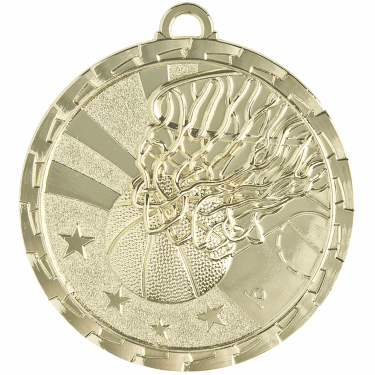 Basketball Bright Medal, 2"