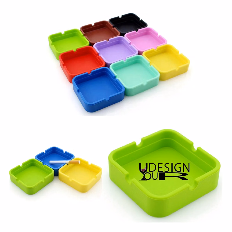 Square Silicone Unbreakable Ashtray