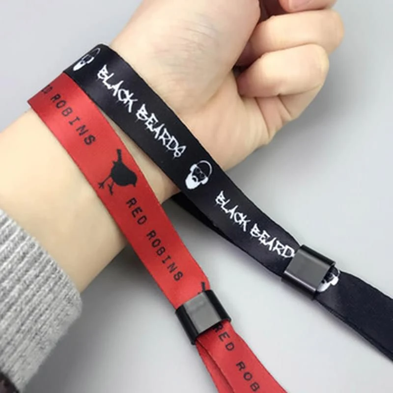 One Color Screen Printed Fabric Wristband 1