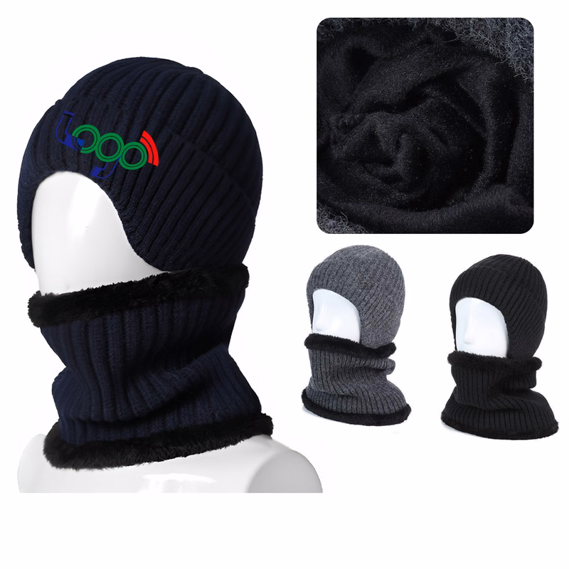 Warm Winter Knitted Hat And Scarf Set