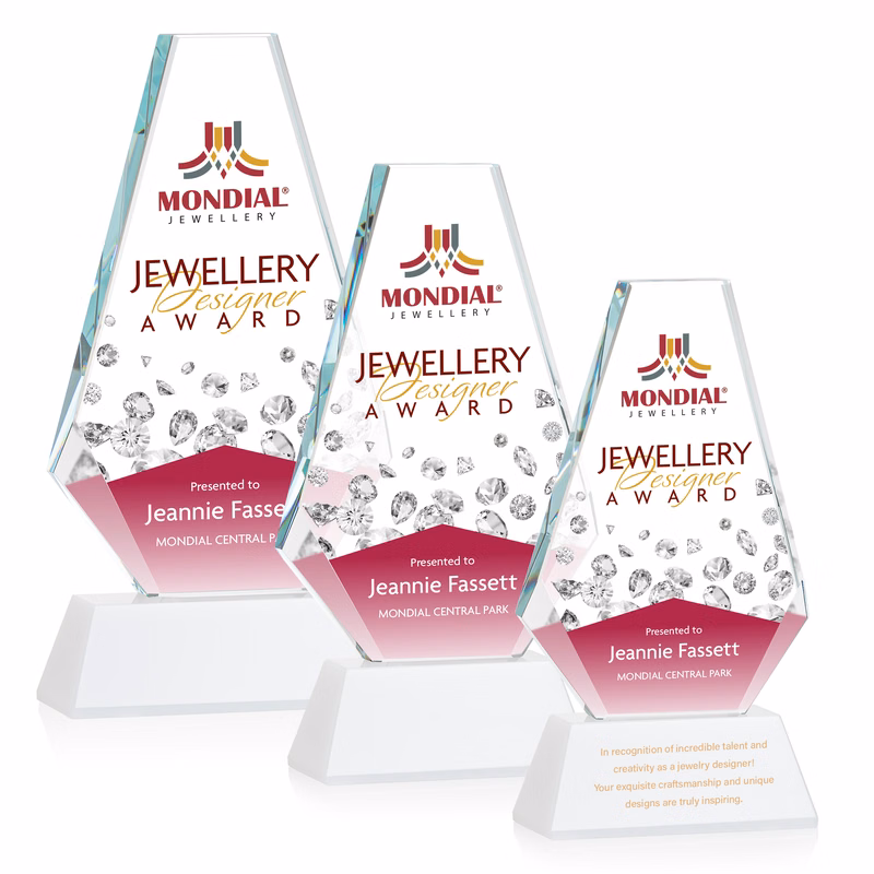 Kingsley VividPrint™ Award on Newhaven Base - White
