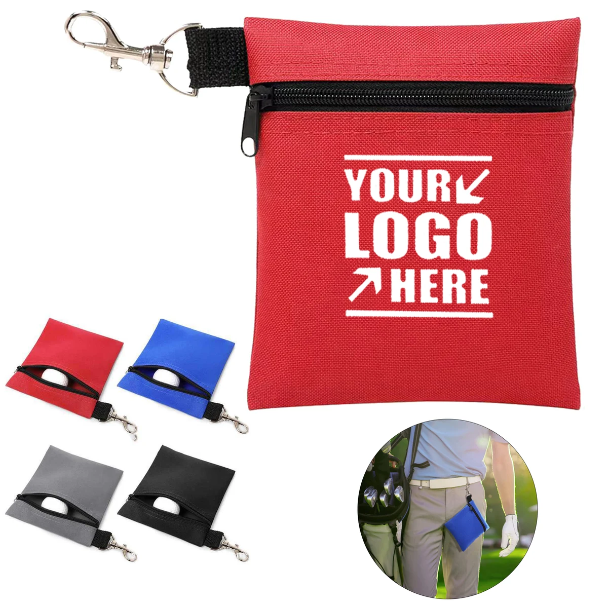 Portable Zipper Golf Ball Bag 1