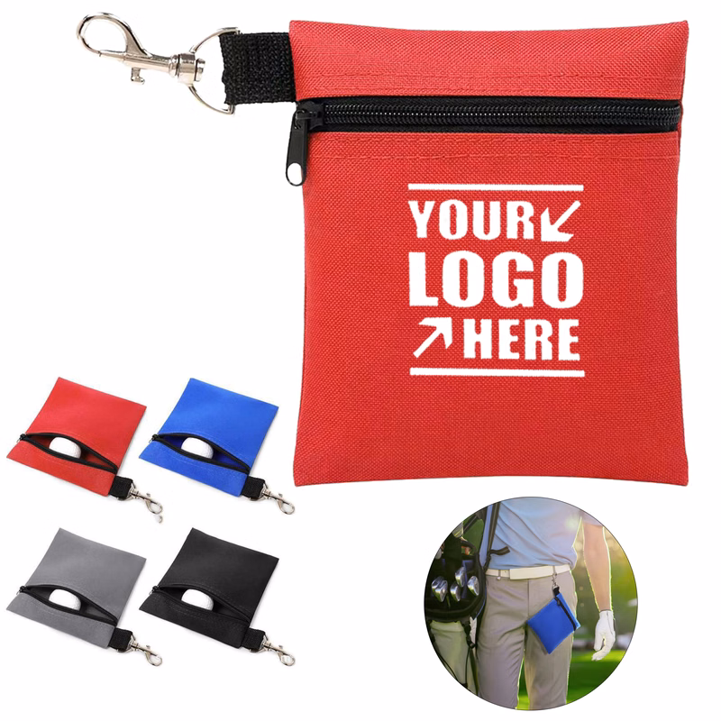 Portable Zipper Golf Ball Bag