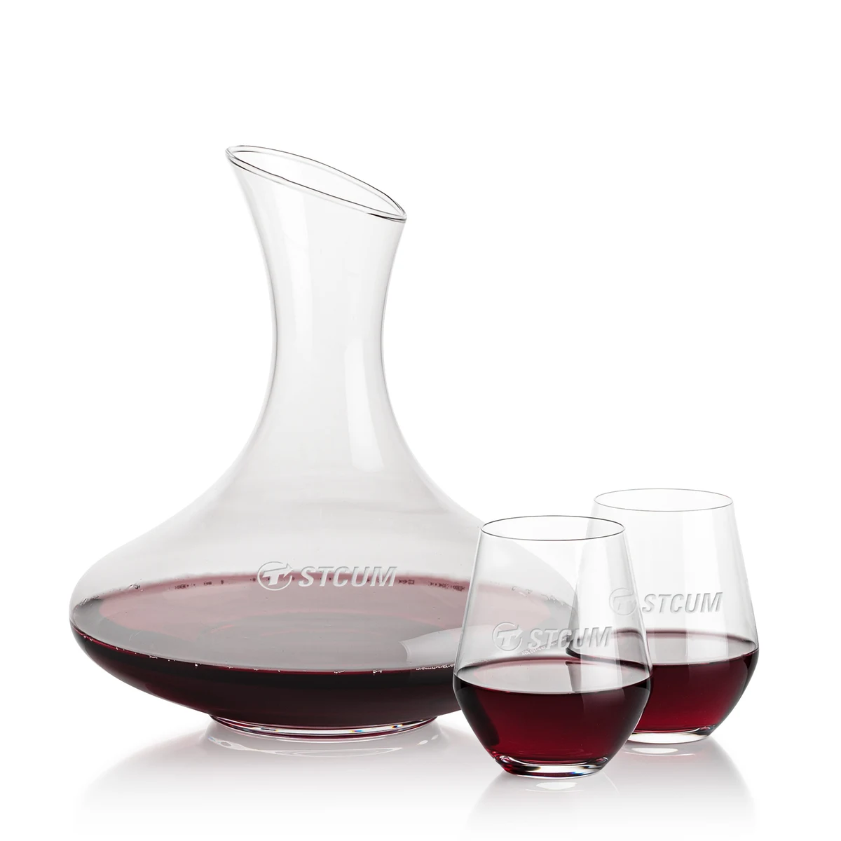 Innisfil Carafe & Reina Stemless Wine 1