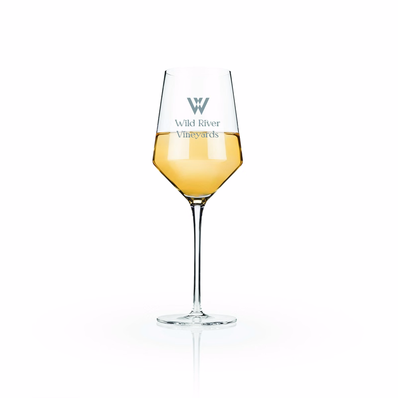 Viski® Raye Angled Crystal Chardonnay Glass, set of 2