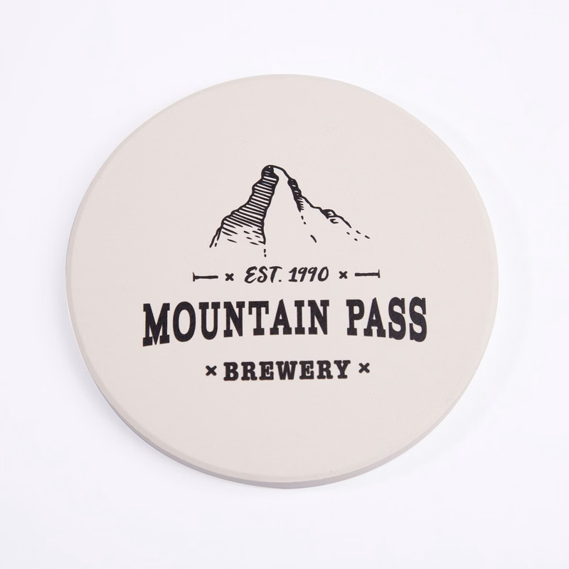 Round Ceramic Coaster (1 Color Imprint)
