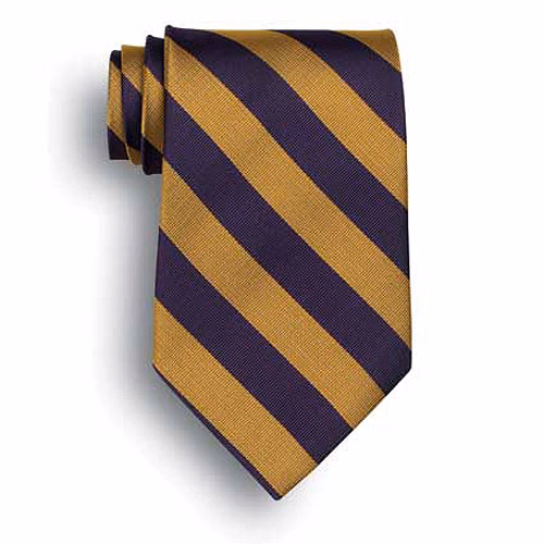 School Stripes Tie - Purple/Gold