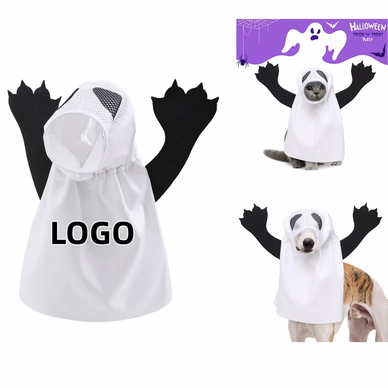 Pet Halloween ghost transformation costume