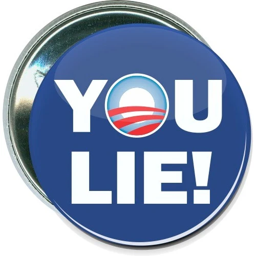 Obama Logo, You Lie!, Political Button 1