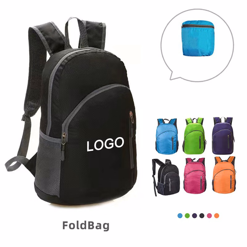 Foldable OutdoorBackpack with high-quality water-resistant coated Dacron