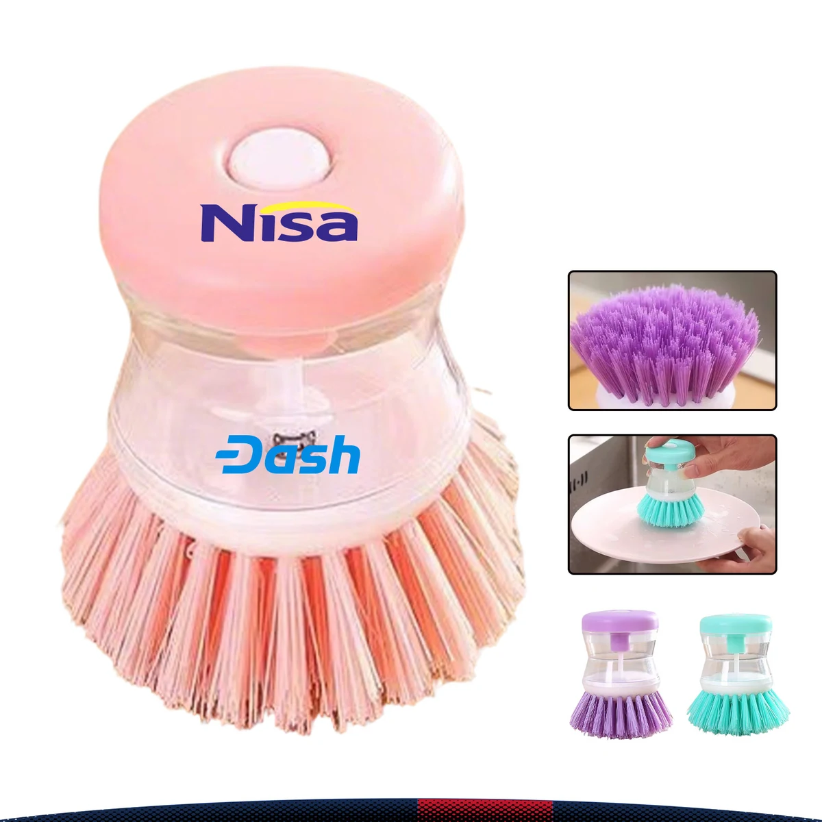 Tivelle Soap Dispensing Dish Brush 1