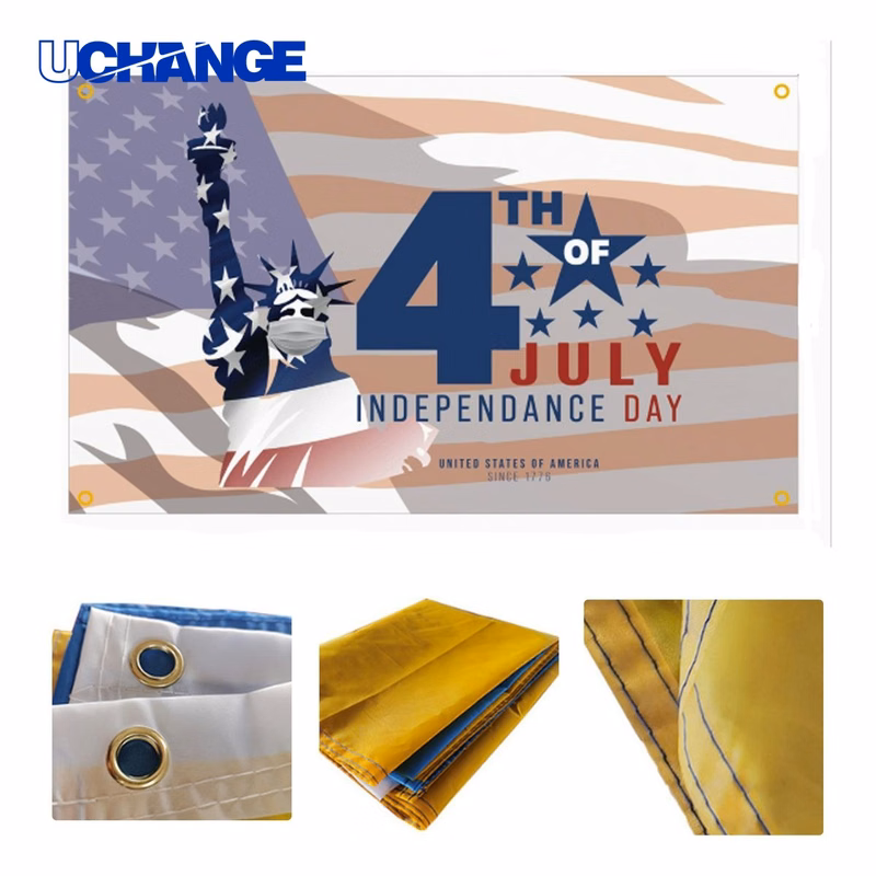 Custom Independence Day Banner USA Flag