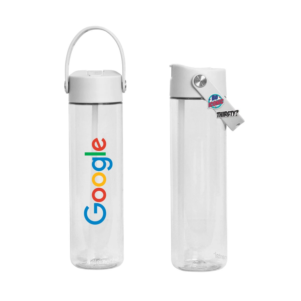 Elemental® 26oz Splash Tritan Charm Bottle with Drinking Spout and Straw 1
