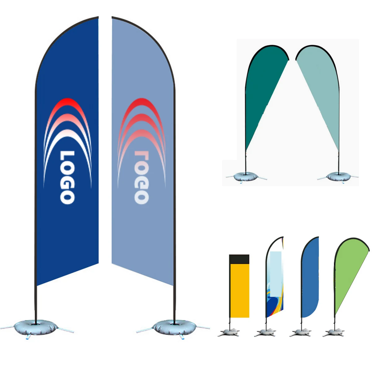 8 FT Outdoor Custom Adversting Beach Flag 1