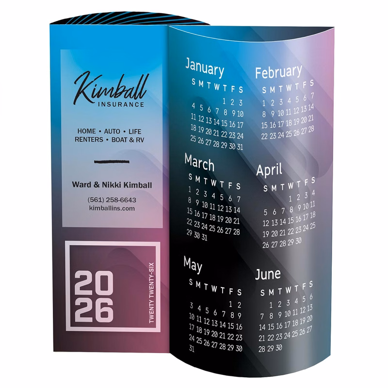 Color Block Wave Desk Calendar