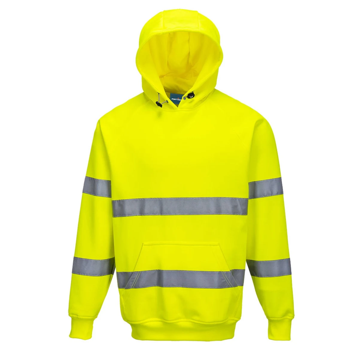 Portwest Hi-Vis Hooded Sweatshirt, custom hoodie or sweatshirt with logo imprint 1