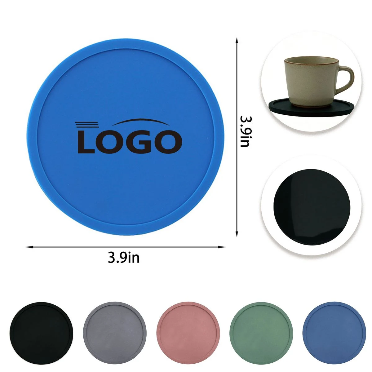 3.9" Non Slip Heat Insulation Coaster 1