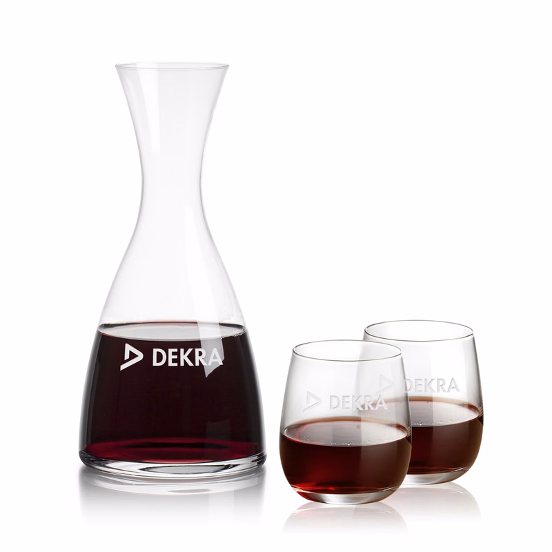 Barham Carafe & Crestview Stemless Wine