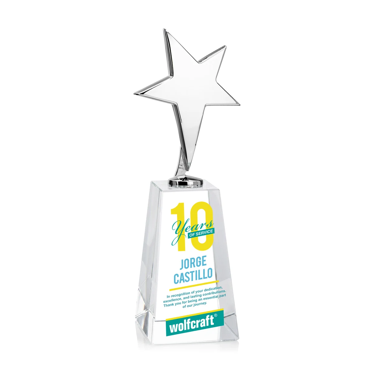 Tuscany Chrome Star VividPrint™ Award on Novita Base - Clear 1