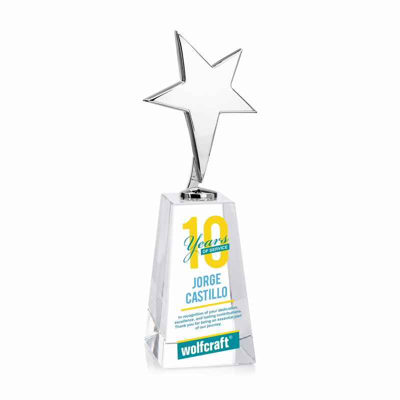 Tuscany Chrome Star VividPrint™ Award on Novita Base - Clear