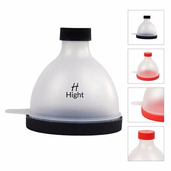 Custom PP Protein Funnel Container With Anti Spill Design — Fitness Promo