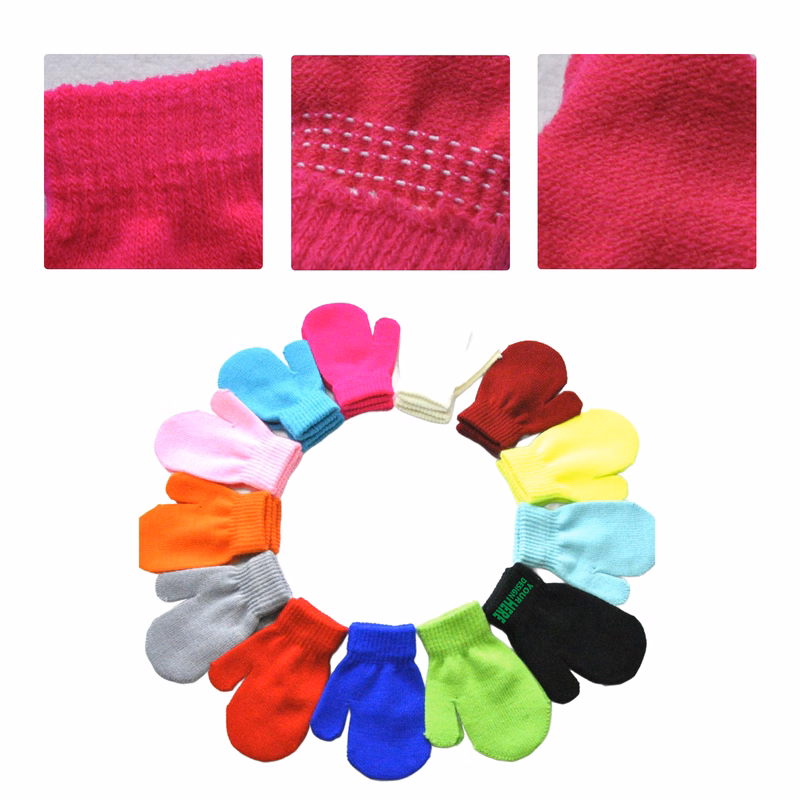 MOQ50 Personalized Winter Baby Knitted Mittens