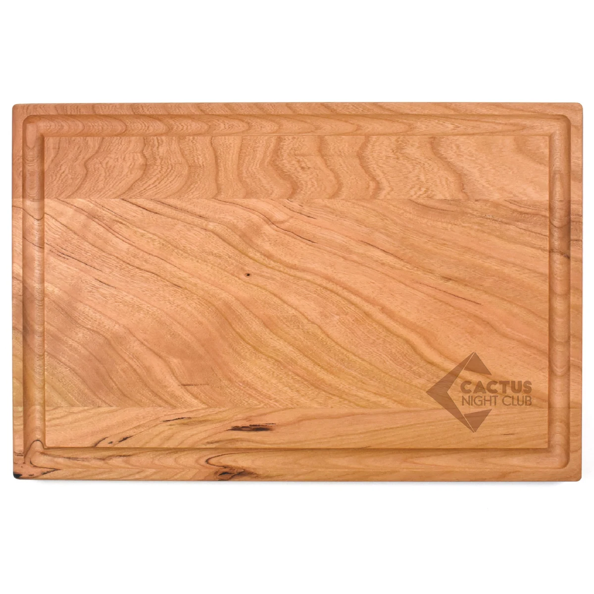 8" x 12" Cherry Rectangular Cutting Board with Juice Groove 1