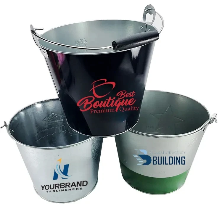 5L Beer Galvanized Ice Bucket With Bottle Opener 1