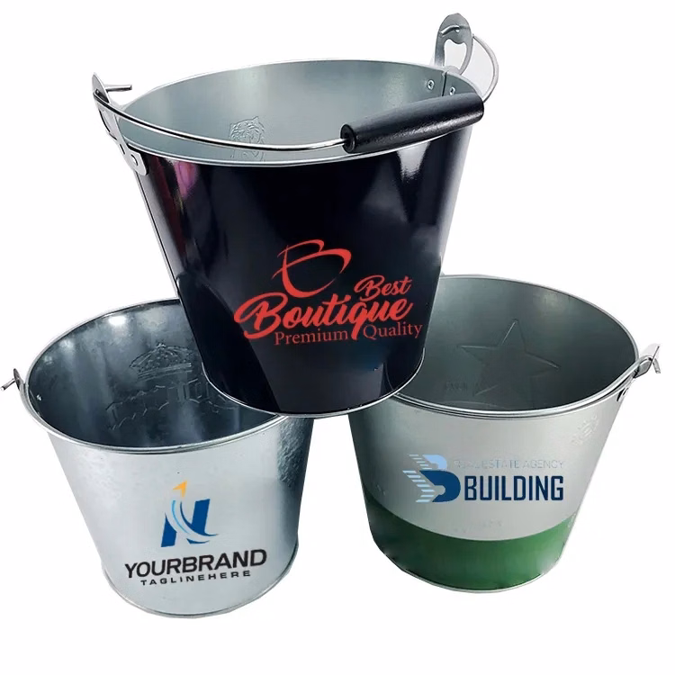 5L Beer Galvanized Ice Bucket With Bottle Opener