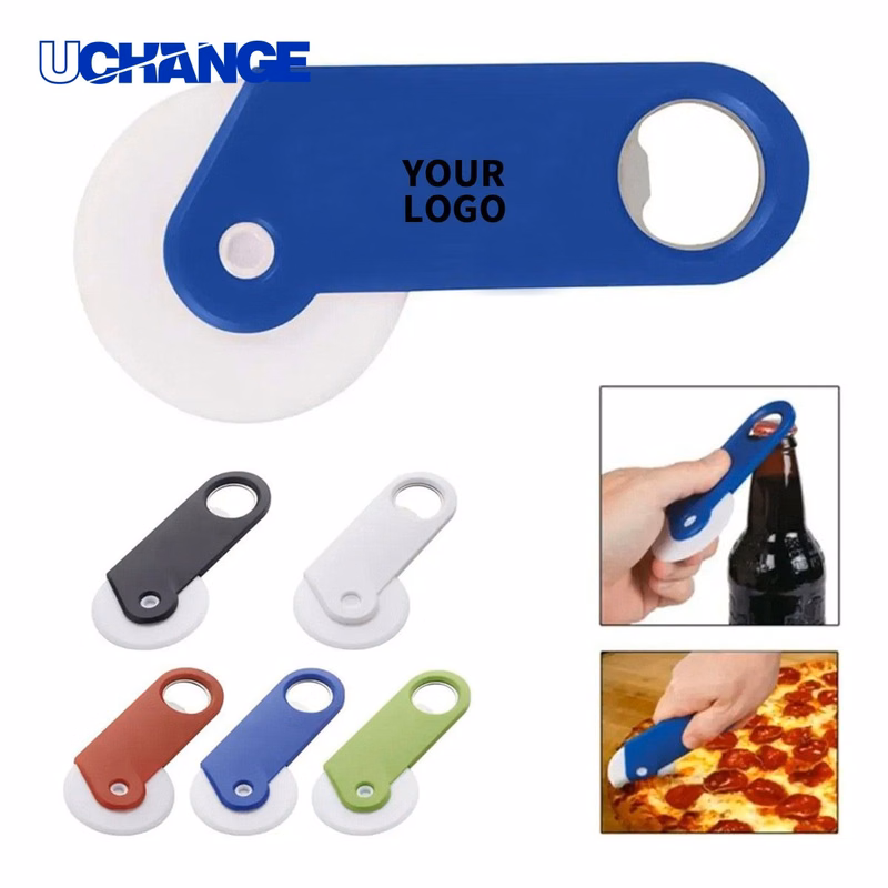 Plastic Pizza Roller Cutter Tool with Bottle Opener