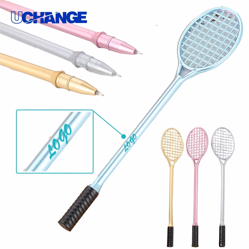 Badminton Racket Shaped Black Pen