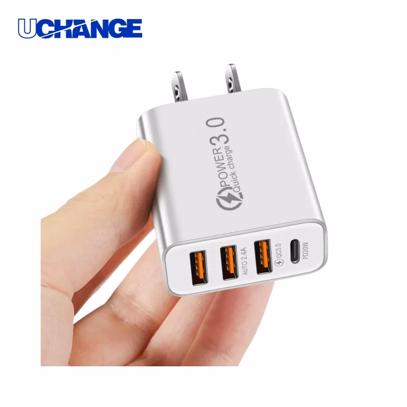 Four Port USB Travel Wall Charger Plug