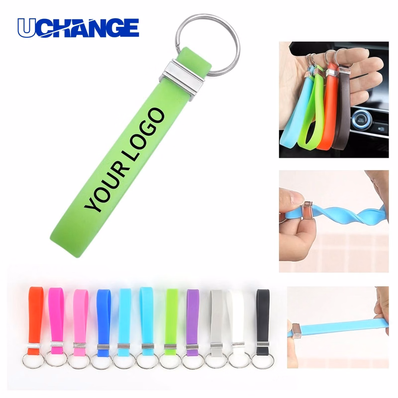 8 Inch Silicone Keychain Wristband Accessory for Daily Carry