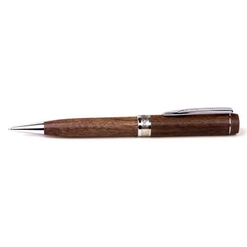 Inforest Flat Top Wood Twist Action Ballpoint Pen 1