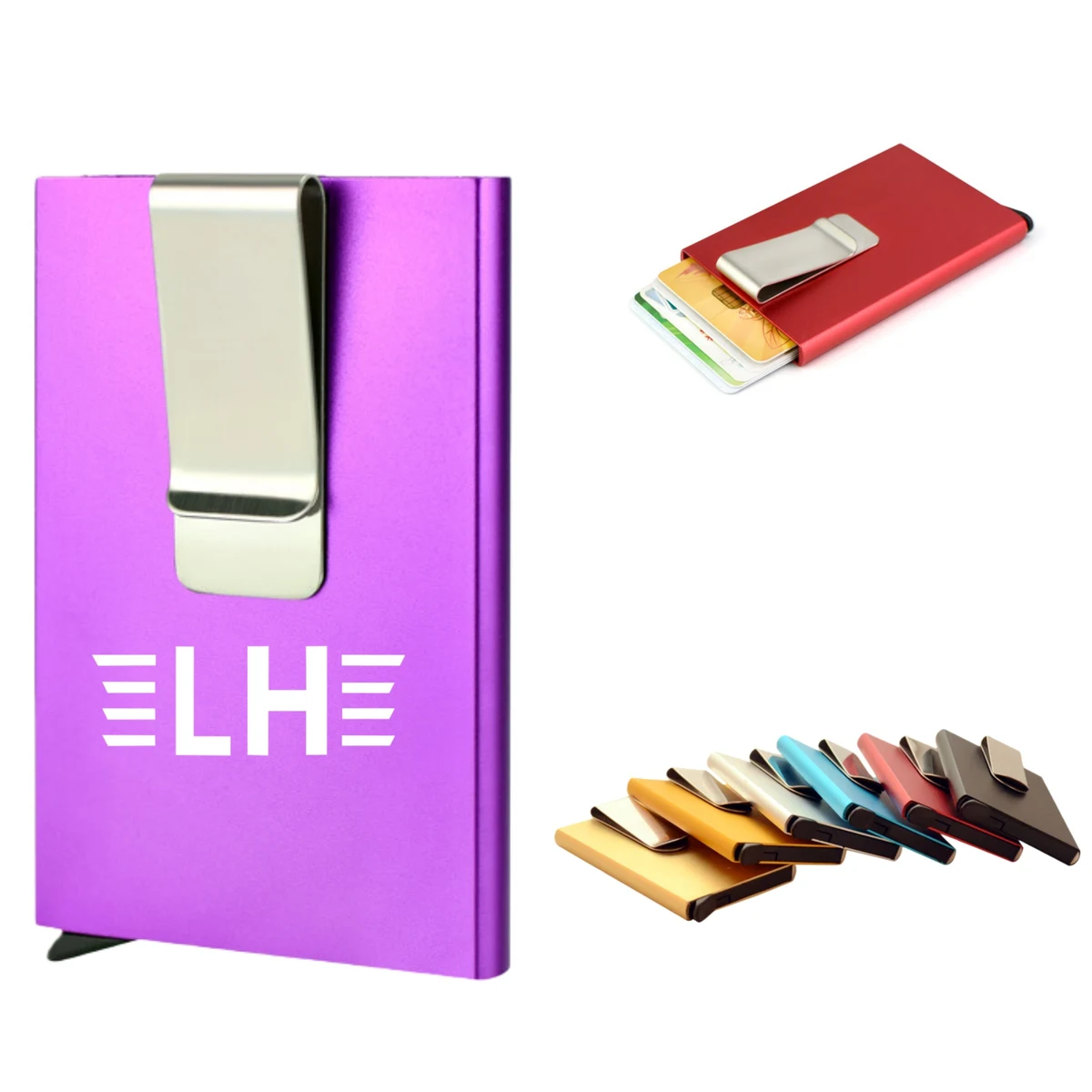 Pop Up Credit Card Holder wallet with Money Clip 1