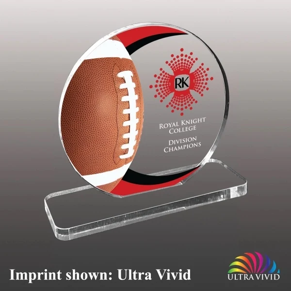 Football Themed Acrylic Award - Ultra Vivid Color 1