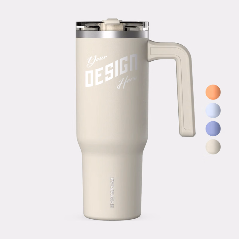 32 oz Hydrapeak® Stainless Steel Insulated Tumbler With Handle and Straw Lid