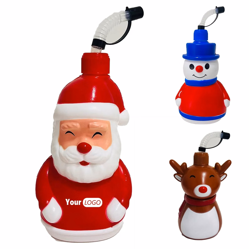 Polypropylene Christmas Large Capacity Straw Water Cup