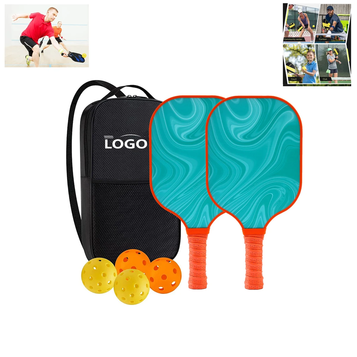 Custom Logo Pickleball Set Of 2 1